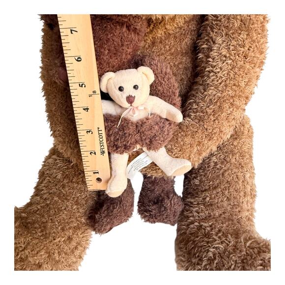Russ Teddy Bear Set Mama Baby Cub Plush Brown Jumbo 30" Stuffed Animals 3 Bears - Picture 11 of 13